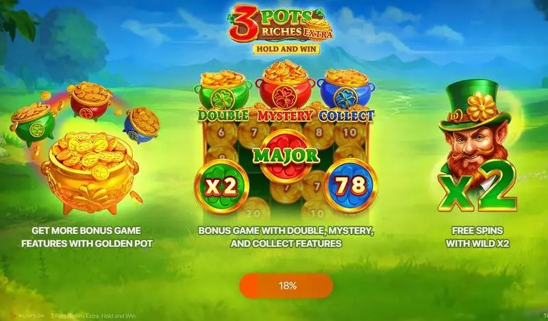 Info and Rules - 3 Pots Riches Playson Slots Game