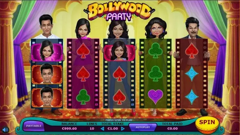Main Screen Reels - Bollywood Party Sigma Gaming Slots Game