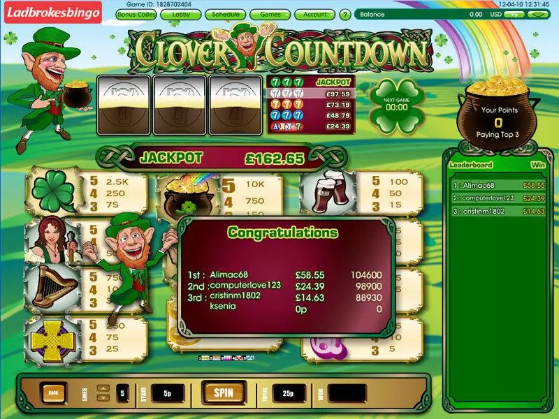 Bonus 1 - Clover Countdown Mini Virtue Fusion Slots Game