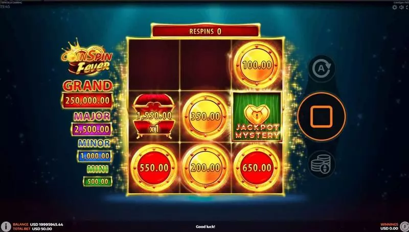 Main Screen Reels - CoinSpin Fever Mancala Gaming Slots Game