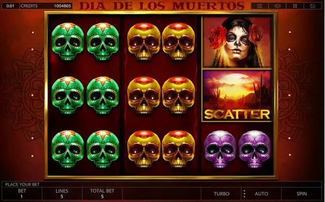 Main Screen Reels - Dia De Los Muertos Endorphina Slots Game