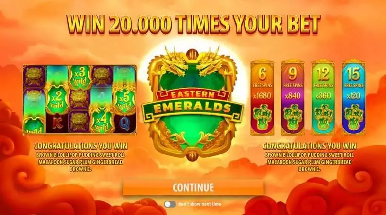 Info and Rules - Eastern Emeralds Quickspin Slots Game