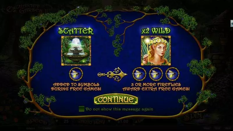 Info and Rules - Enchanted Garden II RTG Slots Game