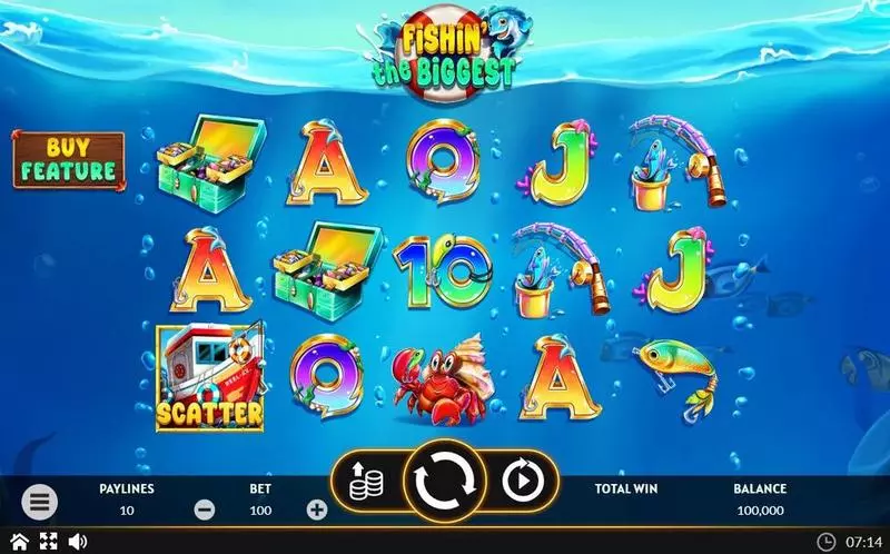 Main Screen Reels - Fishing the Biggest Apparat Gaming Slots Game