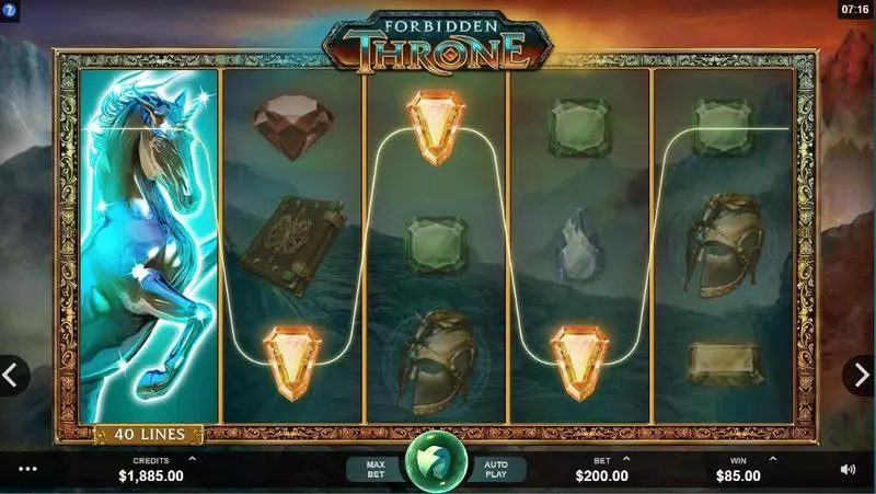 Main Screen Reels - Forbidden Throne Microgaming Slots Game