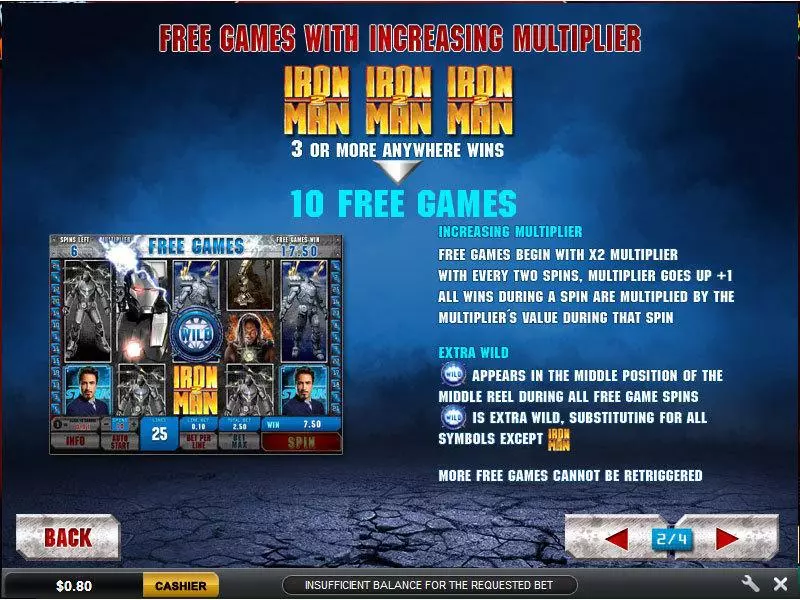 Bonus 1 - Iron Man 2 PlayTech Slots Game