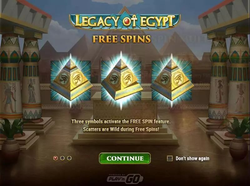 Free Spins Feature - Legacy of Egypt Play'n GO Slots Game