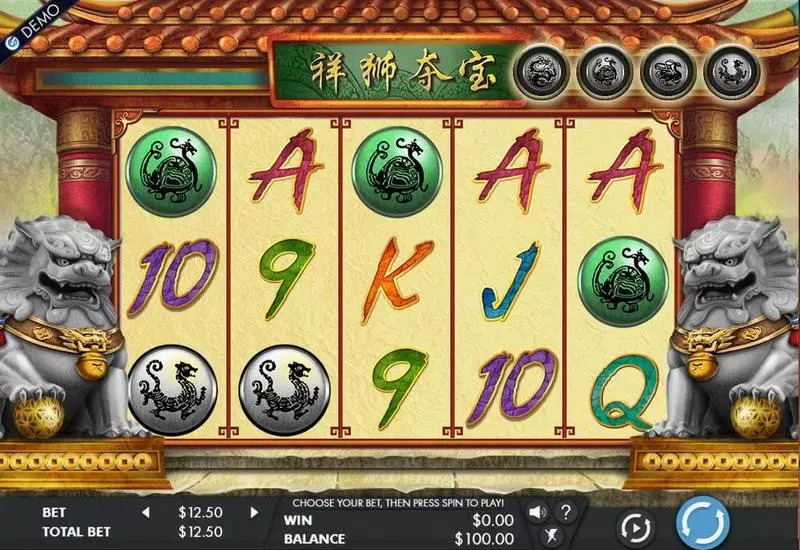 Main Screen Reels - Lion's Fortune Genesis Slots Game