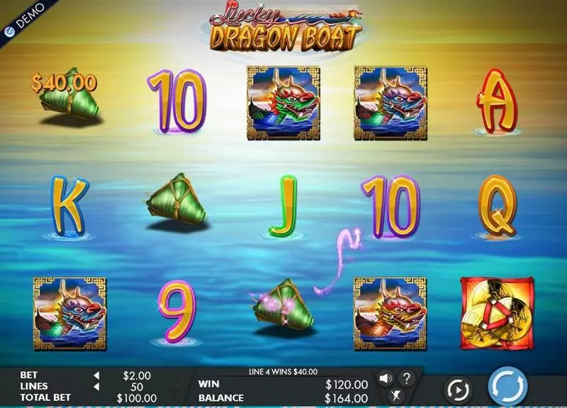 Main Screen Reels - Lucky Dragon Boat Genesis Slots Game