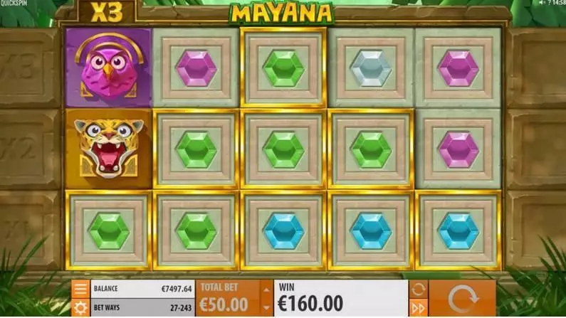 Main Screen Reels - Mayana Quickspin Slots Game