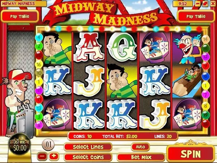 Main Screen Reels - Midway Madness Rival Slots Game