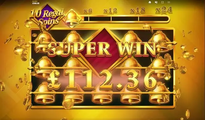Winning Screenshot - Regal Streak Red Tiger Gaming Slots Game