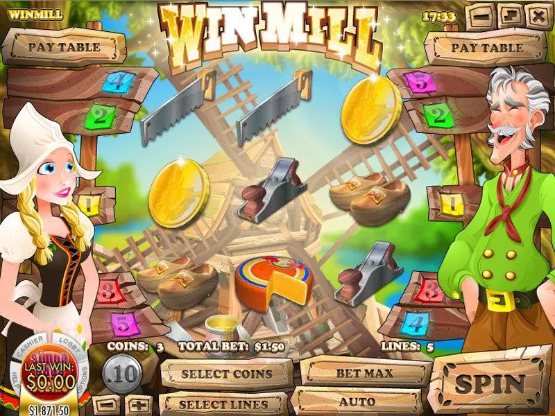 Main Screen Reels - Win Mill Rival Slots Game