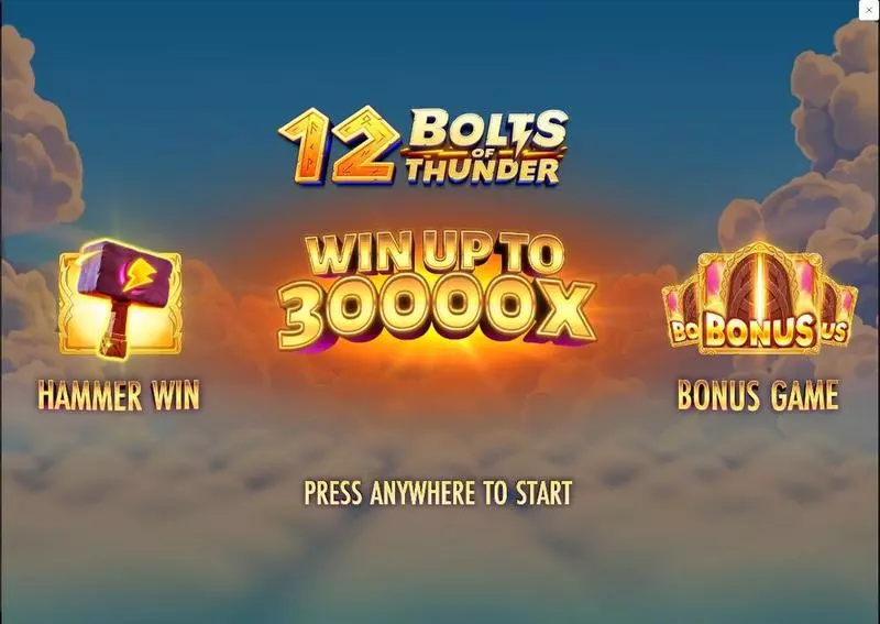 Introduction Screen - 12 Bolts of Thunder Thunderkick Slots Game