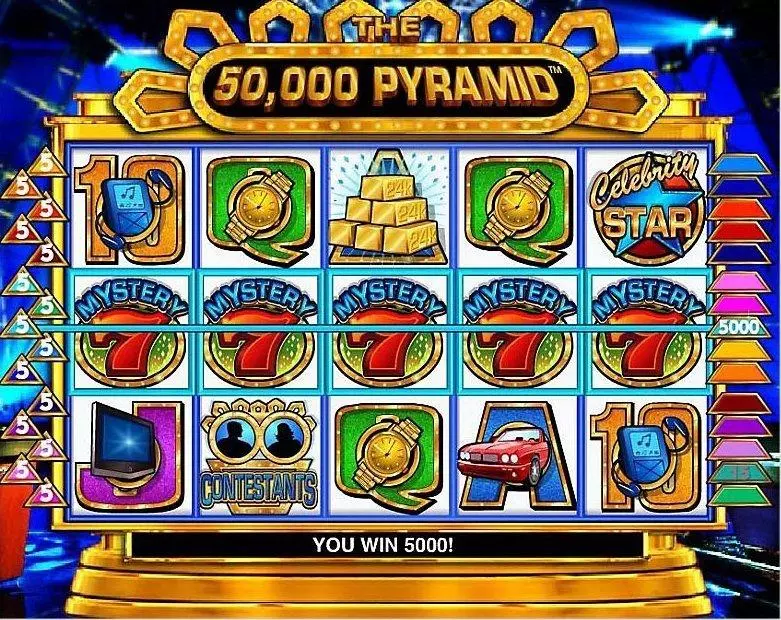 Introduction Screen - 50,000 Pyramid IGT Slots Game