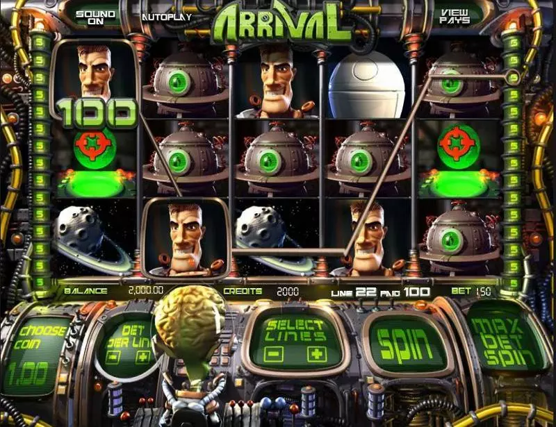 Introduction Screen - Arrival BetSoft Slots Game