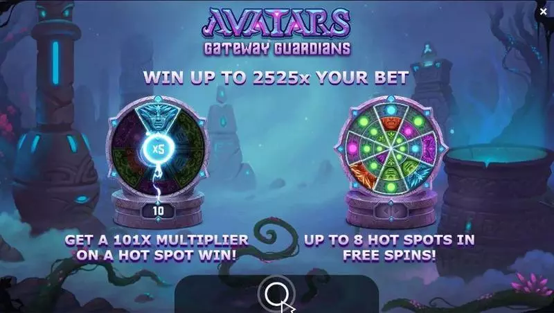 Info and Rules - Avatars - Gateway Guardians Yggdrasil Slots Game