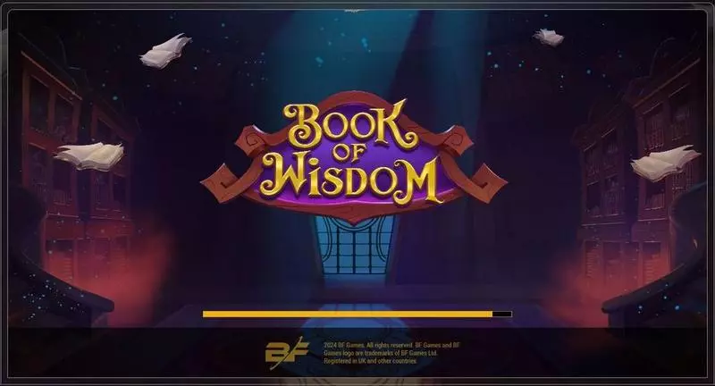 Introduction Screen - Book Of Wisdom BF Games Slots Game