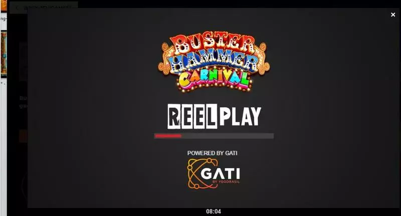 Introduction Screen - Buster Hammer Carnival ReelPlay Slots Game