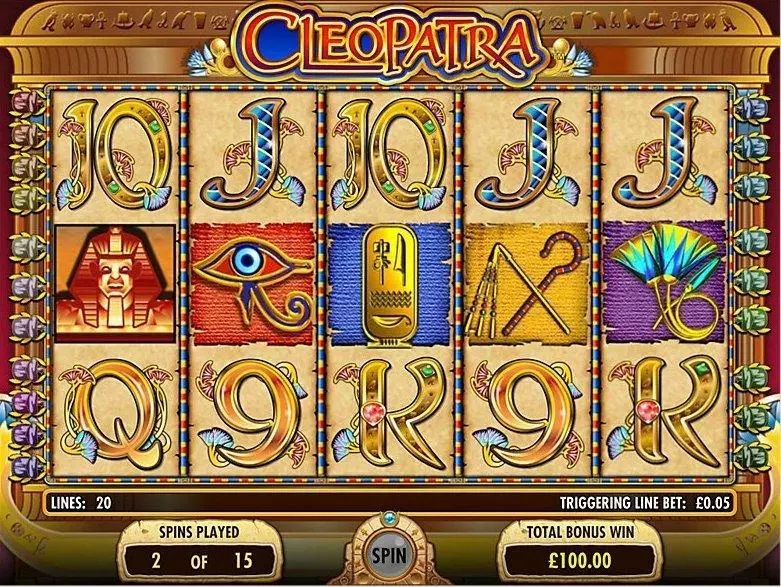 Introduction Screen - Cleopatra IGT Slots Game