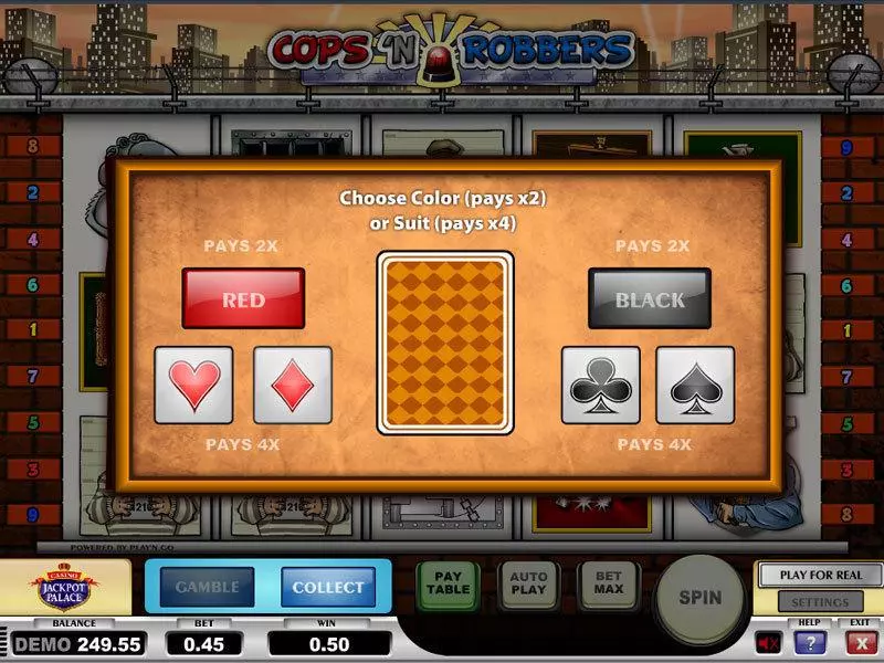 Gamble Screen - Cops n Robbers Play'n GO Slots Game