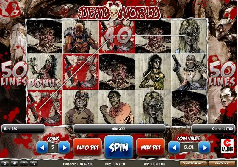 Main Screen Reels - Deadworld 1x2 Gaming Slots Game