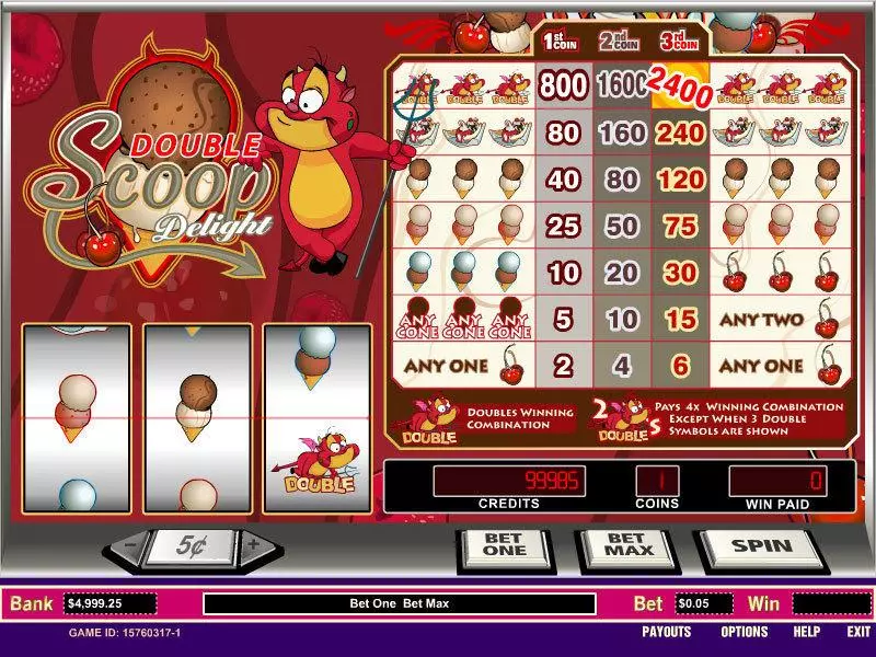 Main Screen Reels - Double Scoop Delight Parlay Slots Game