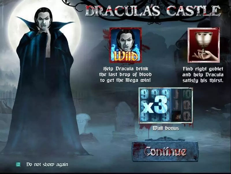 Info and Rules - Dracula's Castle Wazdan Slots Game