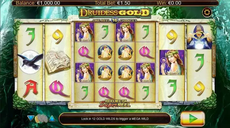Main Screen Reels - Druidess Gold  Nyx Interactive Slots Game