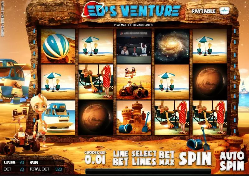 Main Screen Reels - Ed's Venture Sheriff Gaming Slots Game