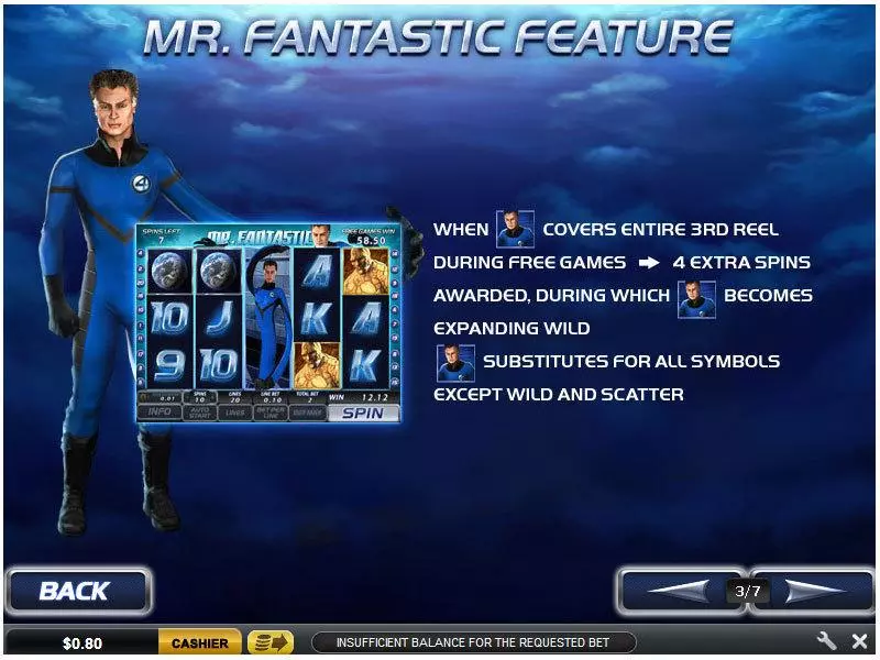 Bonus 1 - Fantastic Four 50 Line PlayTech Slots Game