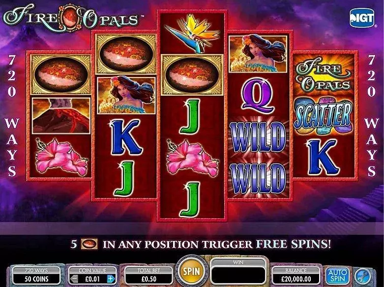 Introduction Screen - Fire Opals IGT Slots Game