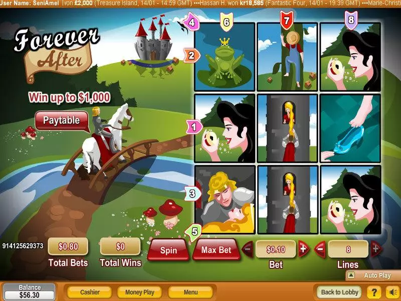 Main Screen Reels - Forever After NeoGames Slots Game