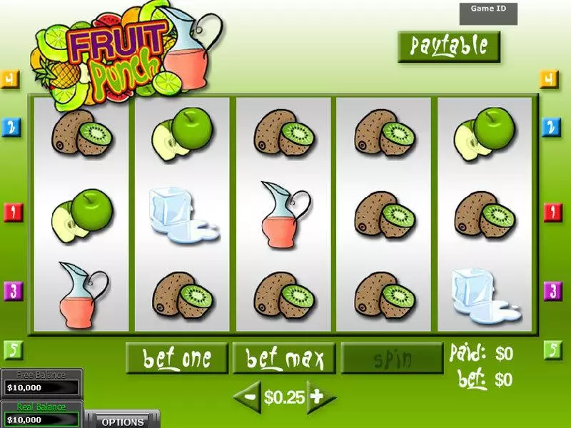 Main Screen Reels - Fruit Punch DGS Slots Game