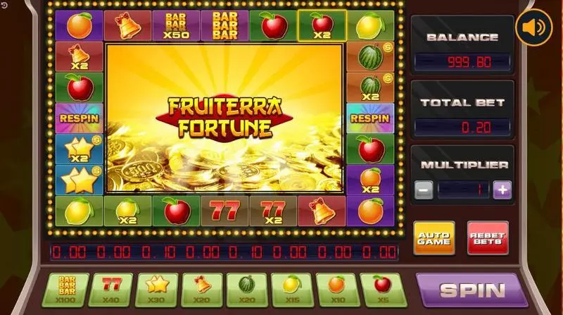 Main Screen Reels - Fruiterra Fortune Booongo Slots Game