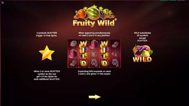 Info and Rules - Fruity Wild Booongo Slots Game