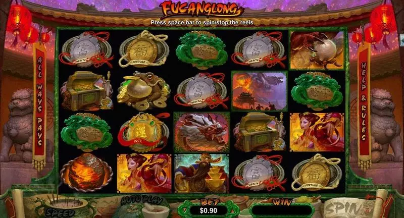 Main Screen Reels - Fucanglong RTG Slots Game