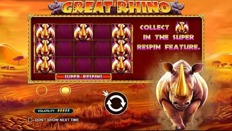 Info and Rules - Great Rhino Pragmatic Play Slots Game