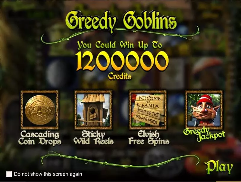 Info and Rules - Greedy Goblins BetSoft Slots Game