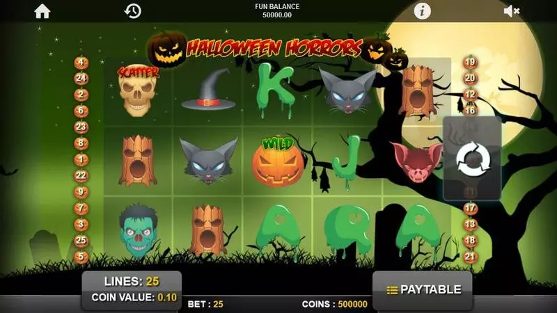 Main Screen Reels - Halloween Horrors 1x2 Gaming Slots Game