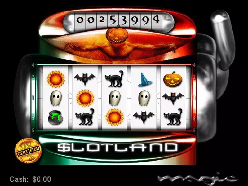 Main Screen Reels - Halloween Magic Slotland Software Slots Game
