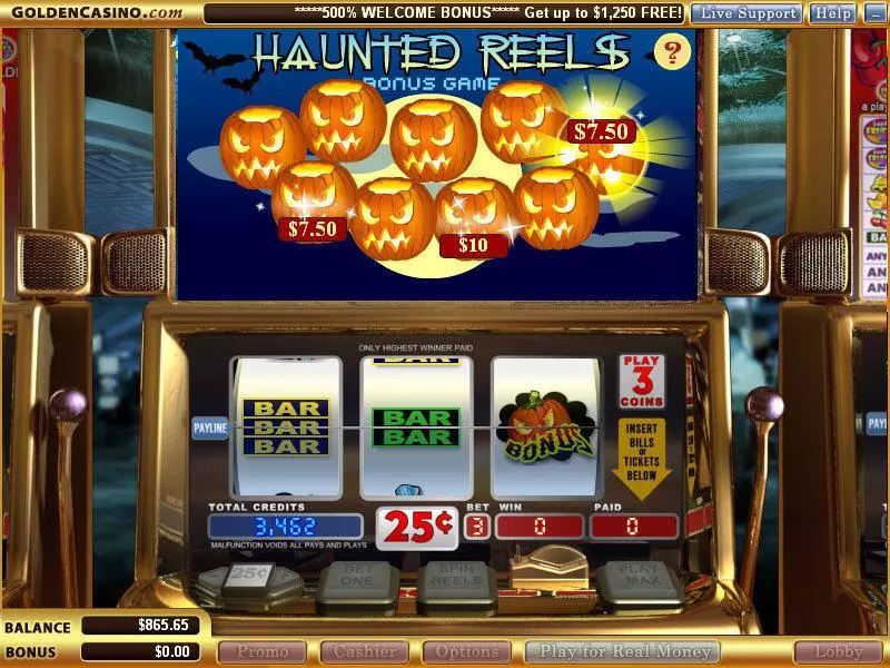 Bonus 1 - Haunted Reels Vegas Technology Slots Game