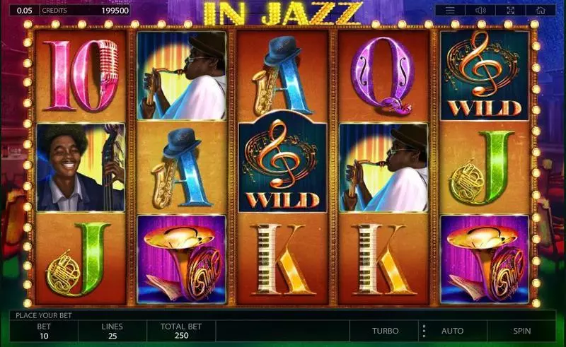 Main Screen Reels - In Jazz Endorphina Slots Game