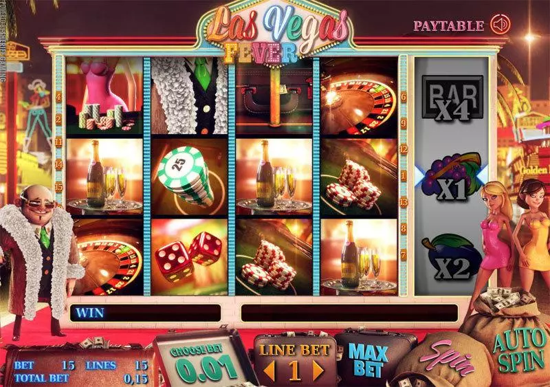 Main Screen Reels - Las Vegas Fever StakeLogic Slots Game