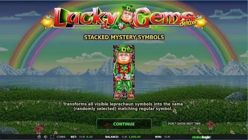 Info and Rules - Lucky Gems Deluxe StakeLogic Slots Game