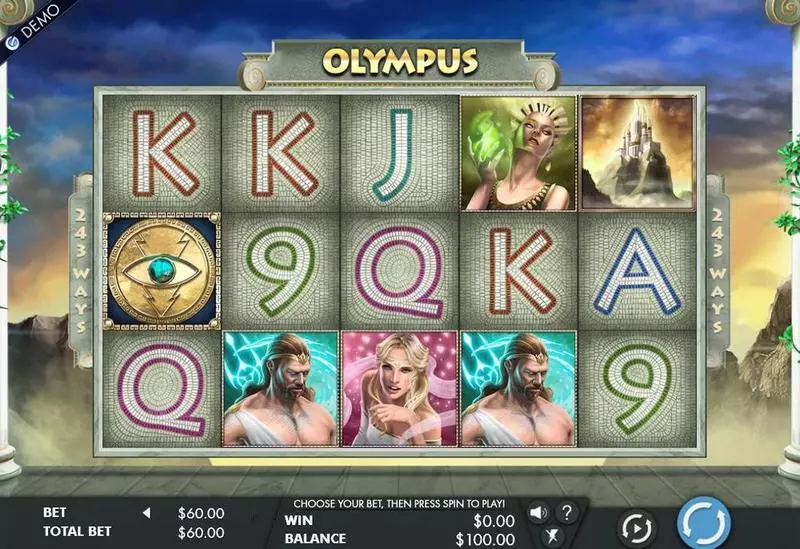 Main Screen Reels - Olympus Genesis Slots Game