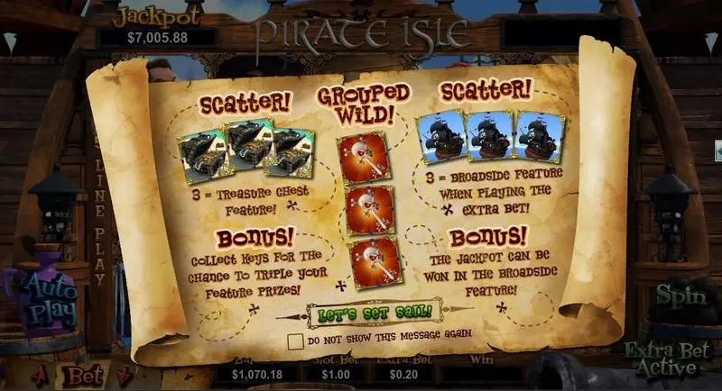 Info and Rules - Pirate Isle - 3D RTG Slots Game