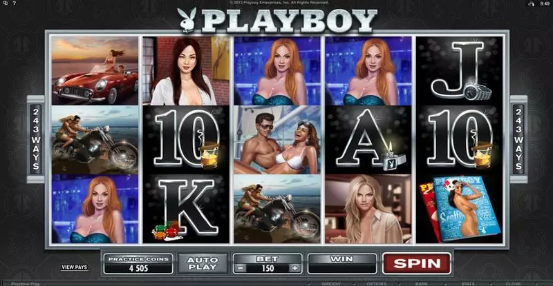 Main Screen Reels - Playboy Microgaming Slots Game