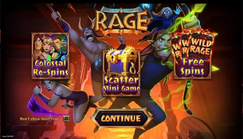 Introduction Screen - RAGE NetEnt Slots Game