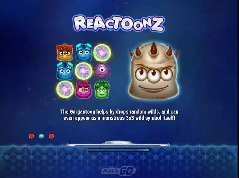 Info and Rules - Reactoonz Play'n GO Slots Game